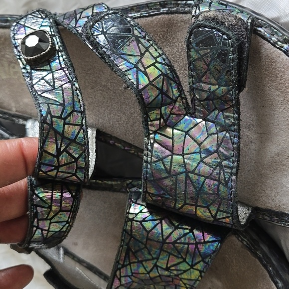 Alegria Women's Hologram Wedge Sandals Summer Shoes Size 38 - Picture 6 of 9